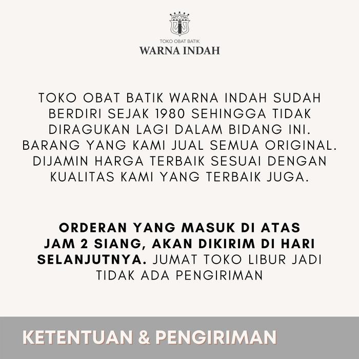 

Promo Pewarna Batik / Pewarna Tekstil Remasol 4G (Kuning Muda) 1Kg Sale