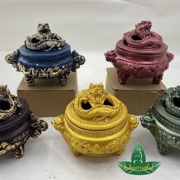 Tempat Bakar Dupa Kerucut Dupa Lingkar Kecil Naga Bukhur Dupa Naga Grab/Gosend