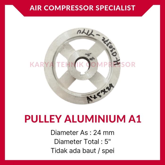 PULLEY / PULLY / PULI DINAMO KOMPRESOR UDARA 5" DIAMETER 24 MM