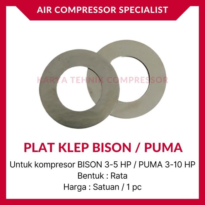PLAT KLEP / VALVE PLATE KOMPRESOR BISON 3 & 5 HP PUMA 3 5 7.5 10 HP
