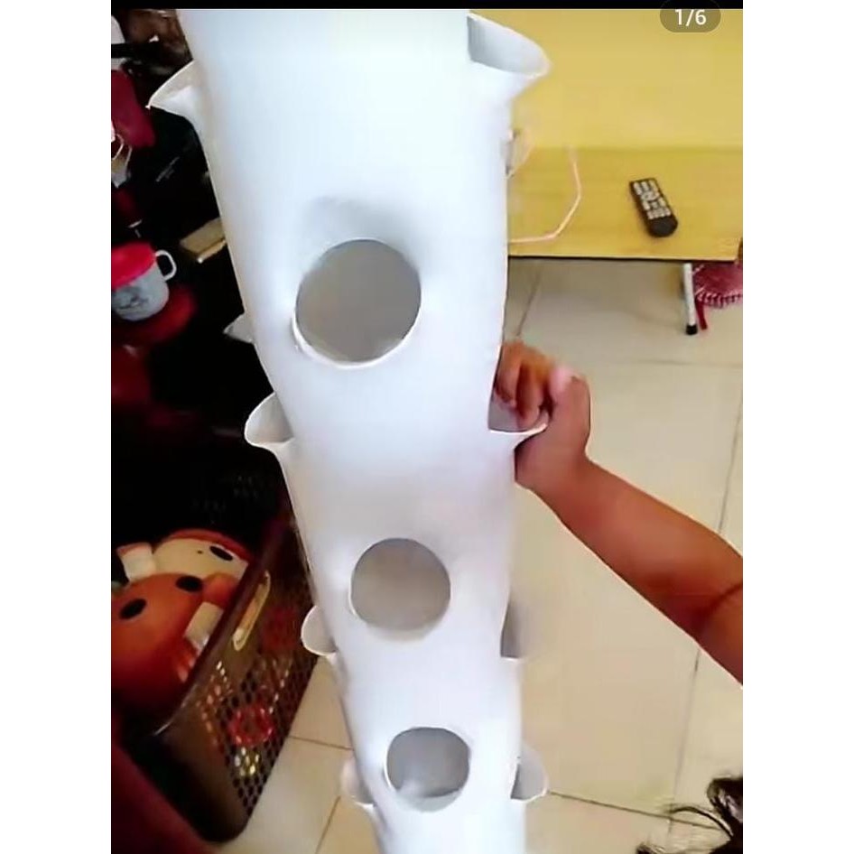 Tanika Viver - Paralon Hidroponik Vertikal / Hidroponik Tower Paralon 4 Inch