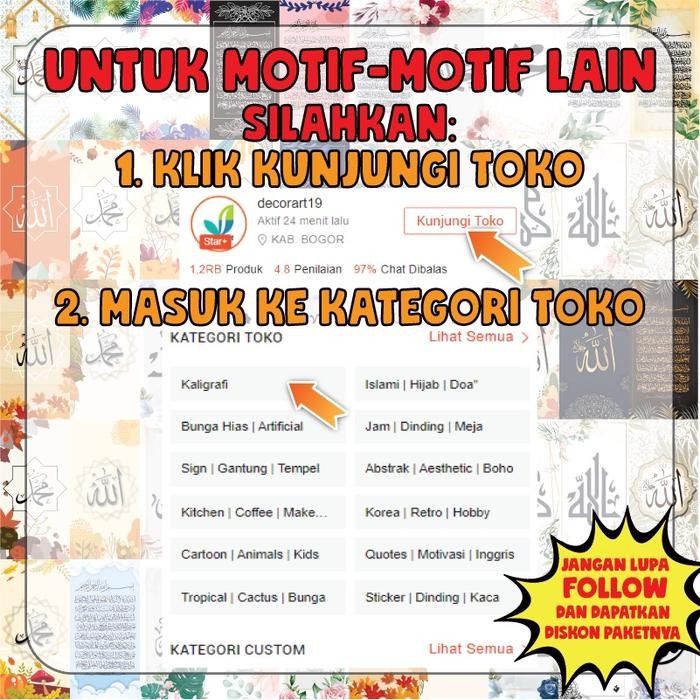 

Khusus Grab! Decorart 90X60 Cm Paket Kaligrafi Jumbo