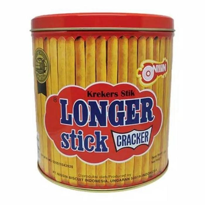 Gameela Biskuit Nissin Longer Stick Kaleng 500 Gr Stik Panjang Kue Kering Jadul Jadoel Cemilan