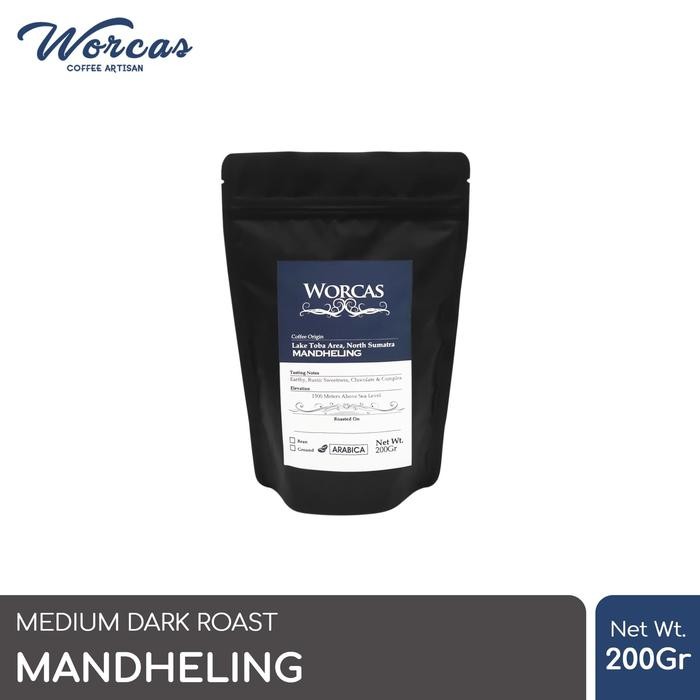 

Kopi Arabica Mandheling 200 Gram (Biji/Bubuk) Worcas Coffee