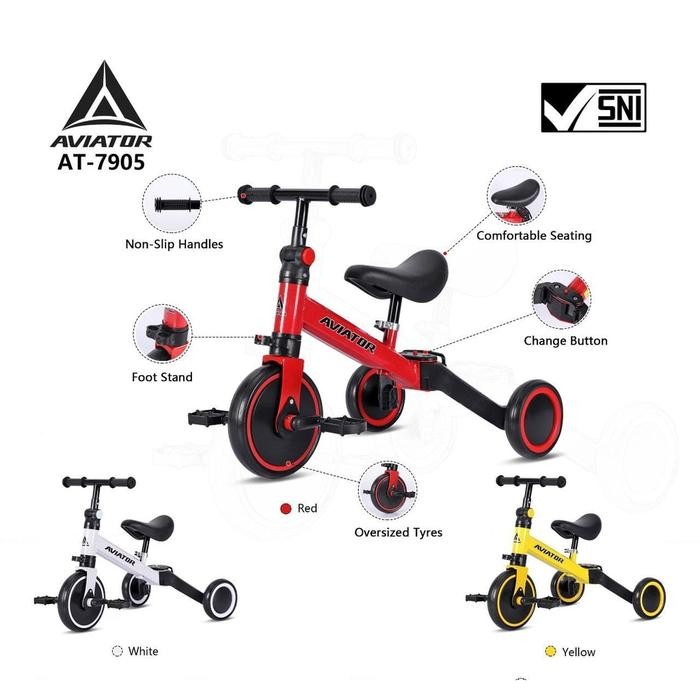 JTTOP" SEPEDA ANAK BALANCE BIKE 3 IN 1