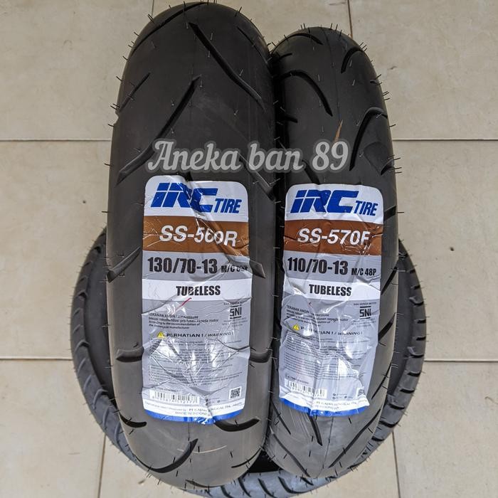 Ban IRC 130/70-13. Ban belakang NMAX standart 110/70-13 Ban depan NMAX