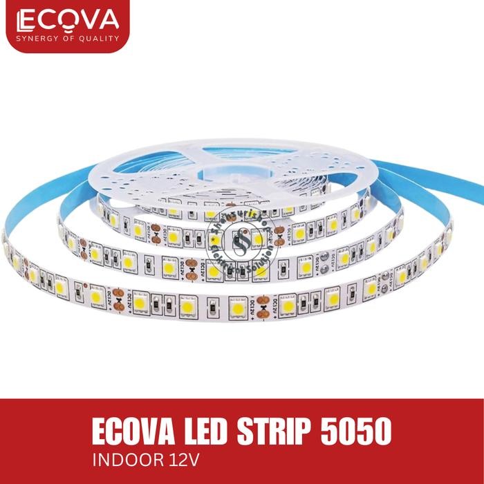 Ecova Led Strip 18Watt/Meter Roll 5M 12V 5050 Mata Besar Super Bright