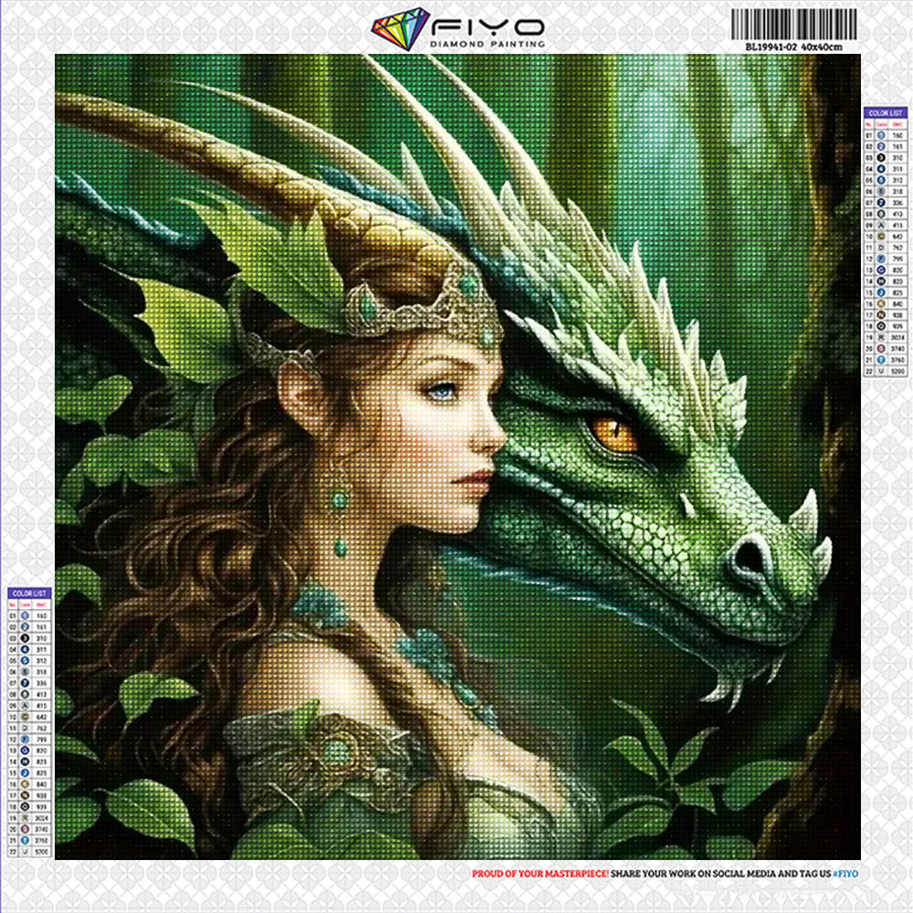 Diamond Painting Kit Girl And Dragon New Collection 2025 Diamond Mosaic 5D Diy Cross Stit  Kits