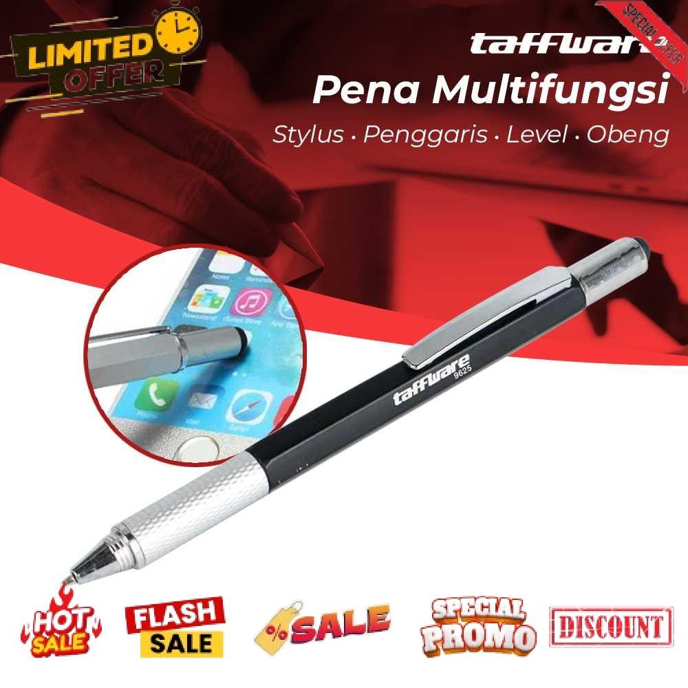 

Termurah Taffware Pena Multifungsi Plastik Stylus Penggaris Waterpass Obeng - 9625 Diskon