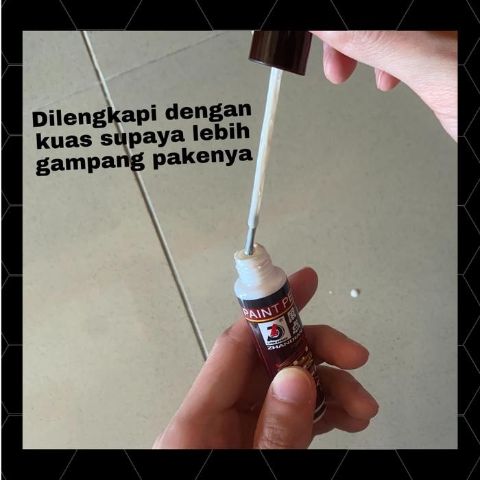 Spidol penghilang baret body mobil motor / cat oles mobil warna grey abu metalik / anti lecet