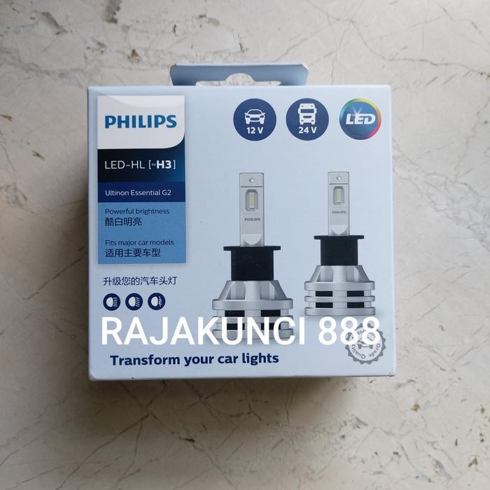 Philips Ultinon Essential G2 Led H3 6500K Bohlam Mobil Led Putih