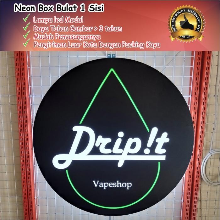Neon Box Bulat 1 Sisi 50 Cm Terlaris