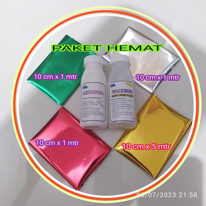 

Stok Baru paket hemat lem foil leaf adhasive lem foil prada lem gilding 100 grm