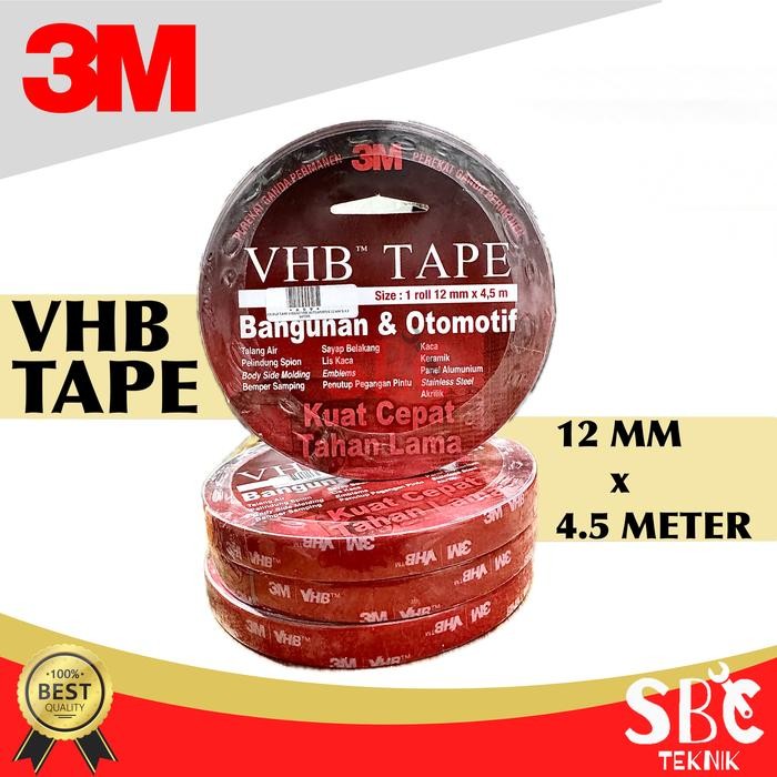 

Stok Baru 3M VHB Automotive 12mm x 4.5m Double Tape Merah Otomotif Bangunan 12 mm x 4.5 meter