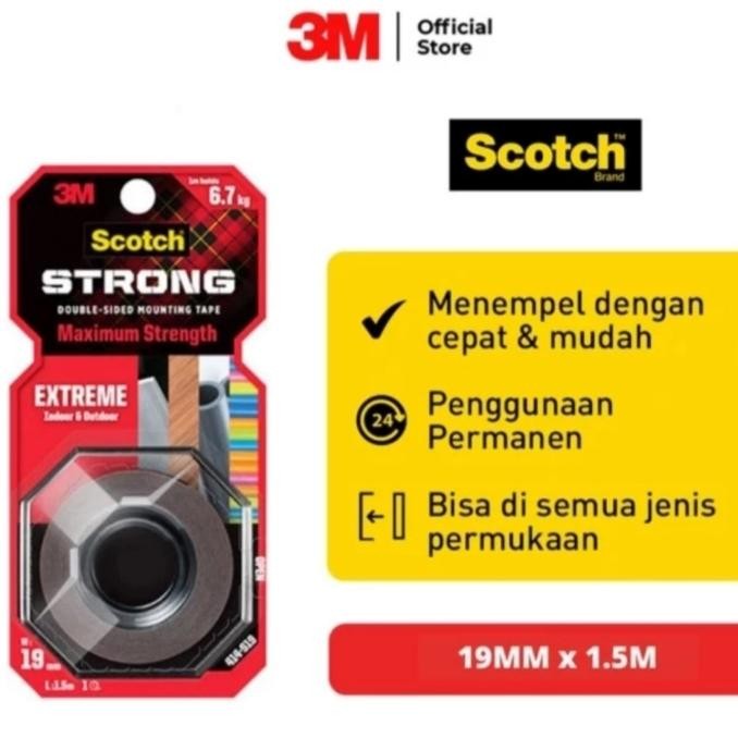 

Stok Baru 3M Double tape extreme -Sided Mounting Tape 414-S19 19mmx1,5 M