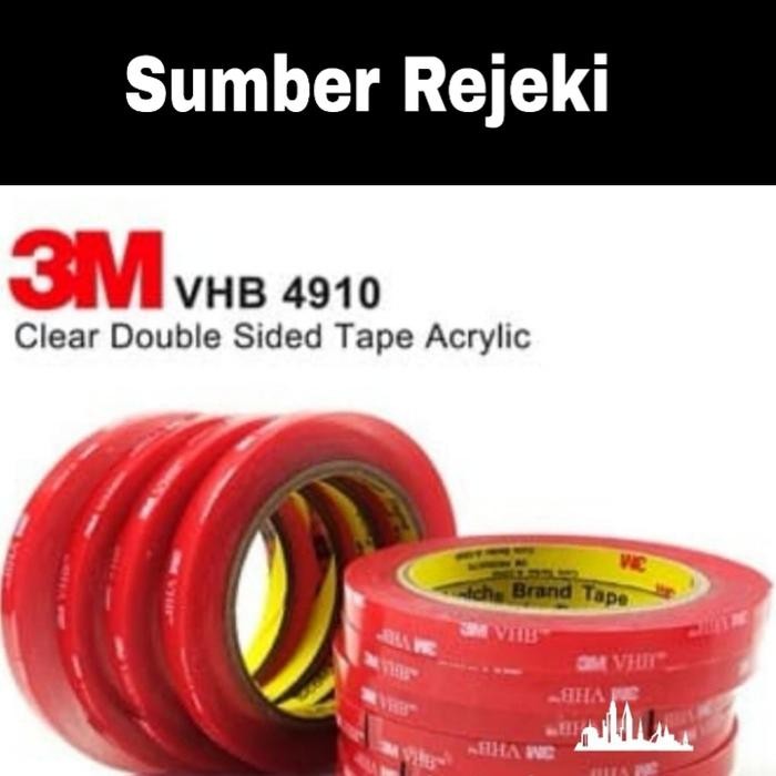

Stok Baru Double tape 3m VHB 4910 Clear- Perekat 3M Original Doble tip 10mmx3M