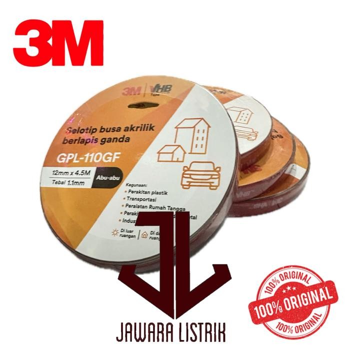 

Stok Baru 3M 3 M DOUBLE TAPE BUSA MERAH ORIGINAL VHB 12mm x 4,5M TEBAL 1,1mm GPL-110GF