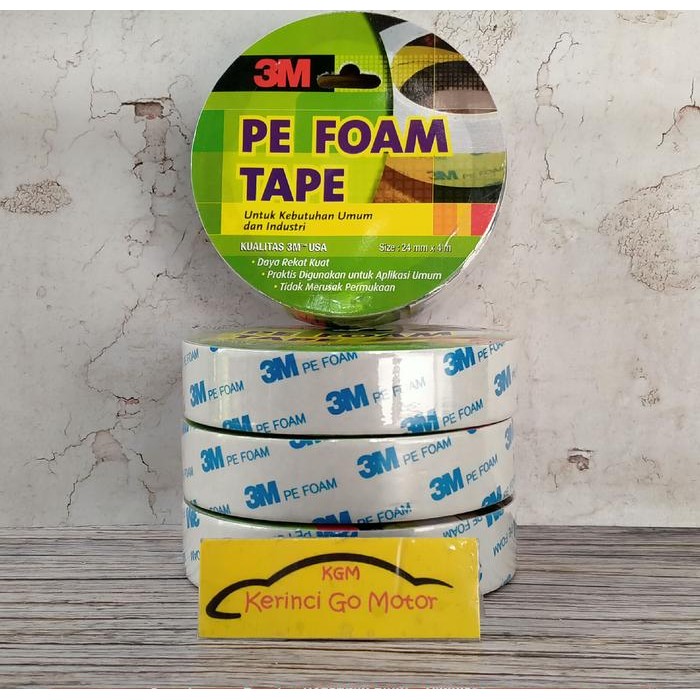 

Stok Baru DOUBLE TAPE 3M PE FOAM 24mm X 4m LEM BOLAK BALIK