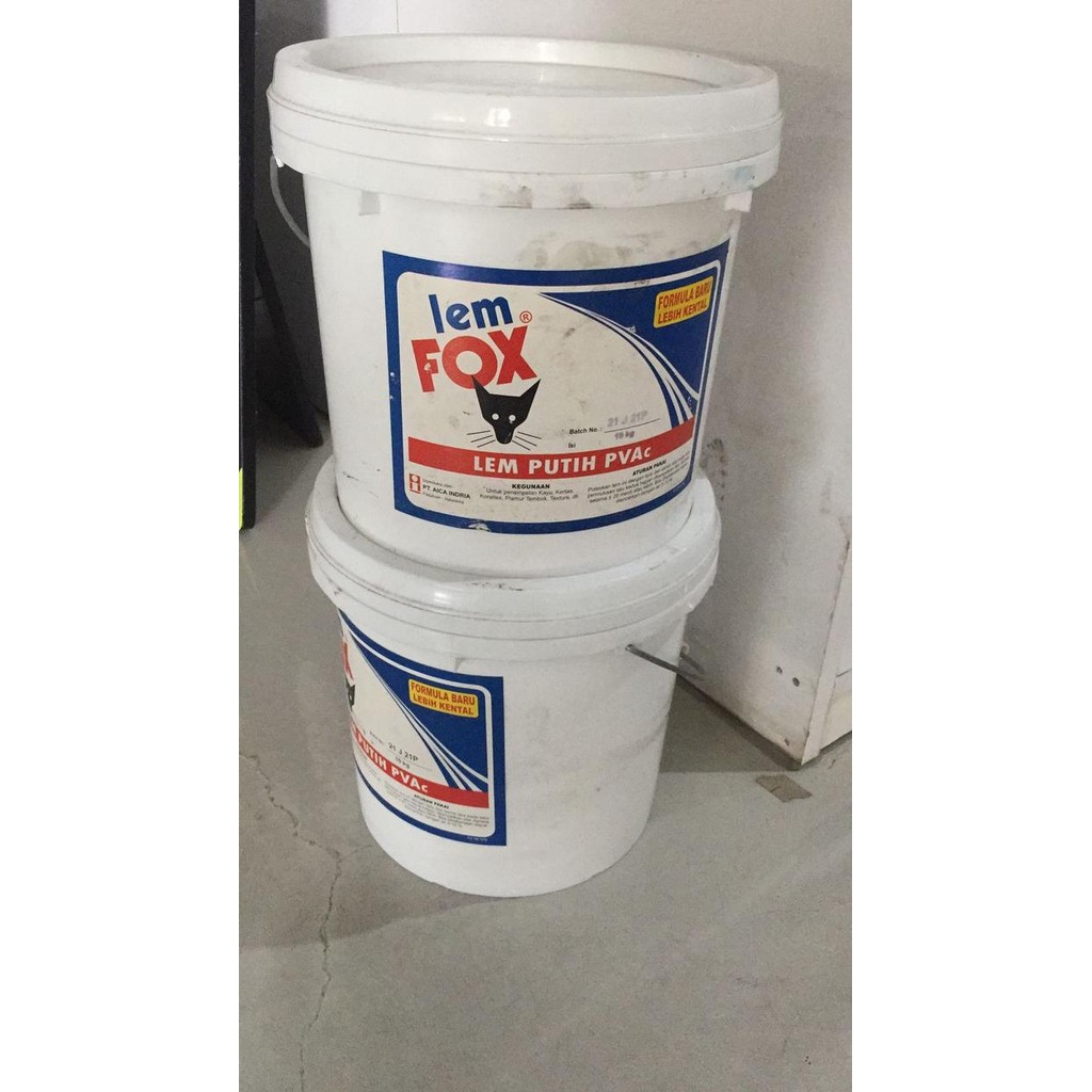 

Stok Baru Fox Lem Putih PVAC biru ember 10 kg