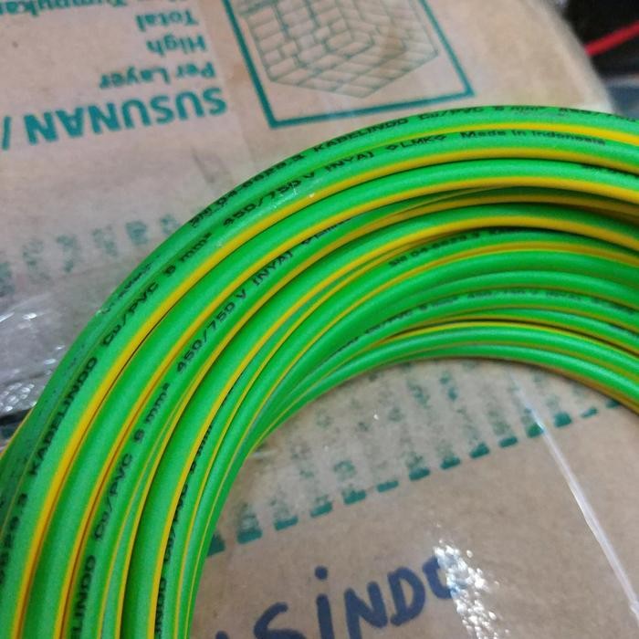 Kabel Grounding 6 Mm Kuning Hijau Nya Kawat Tunggal