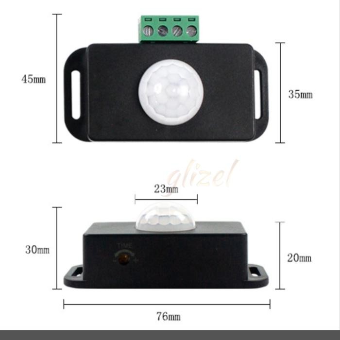 SENSOR GERAK LED STRIP 5V 12V 24V PIR MOTION SENSOR LEMARI INFRARED MODUL USB JACK SWITCH