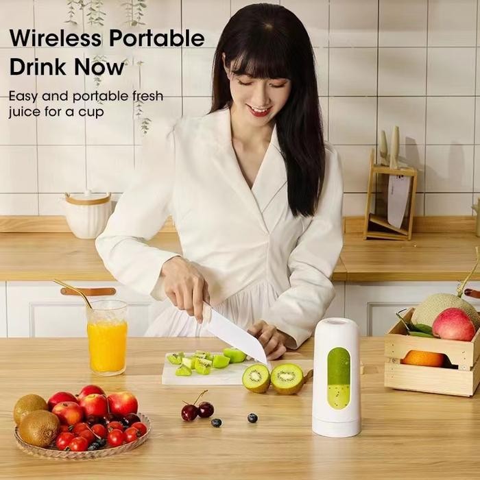 Terlaris- Juicer Blender Buah Dan Sayuran Juicer Mini Portable Electric Premium Baterai Pisau