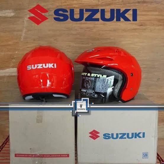 [Expert] HELM SUZUKI ORIGINAL SNI HALF FACE ORI STANDAR PABRIK KONDISI BARU