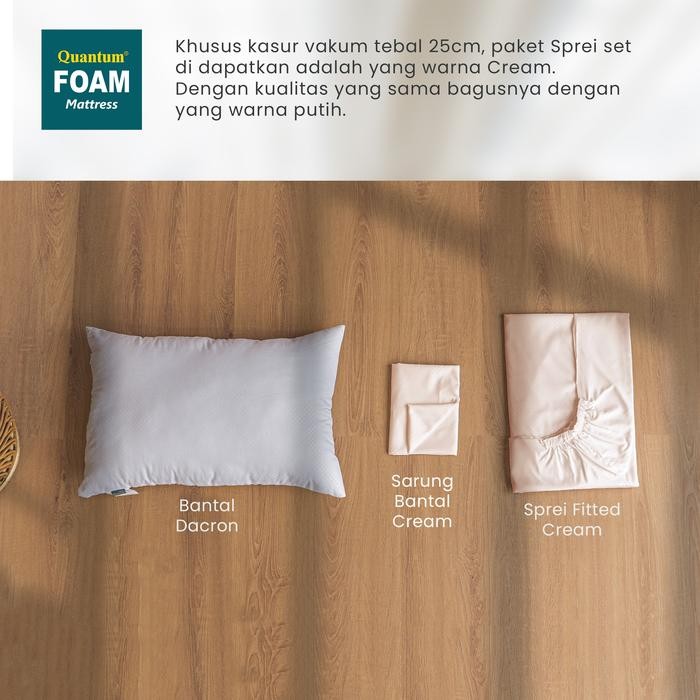 (Expert) Quantum Kasur Busa Vakum Bonus Sprei & Bantal [ JAWA BALI]