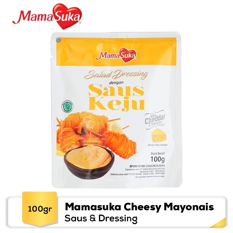 

MamaSuka - Salad Dressing Saus Keju 100 gr / Mama Suka Keju Kemasaan Pouch 100gr / Cheesy Mayo