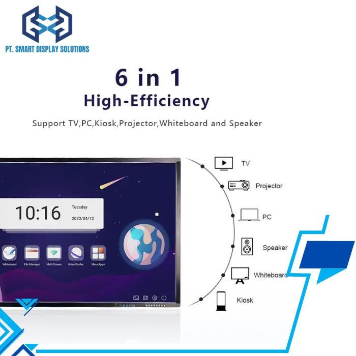 

Terlaris Interactive Whiteboard 98" Touchscreen Untuk Kantor Sekolah Meeting Room Double Os Android