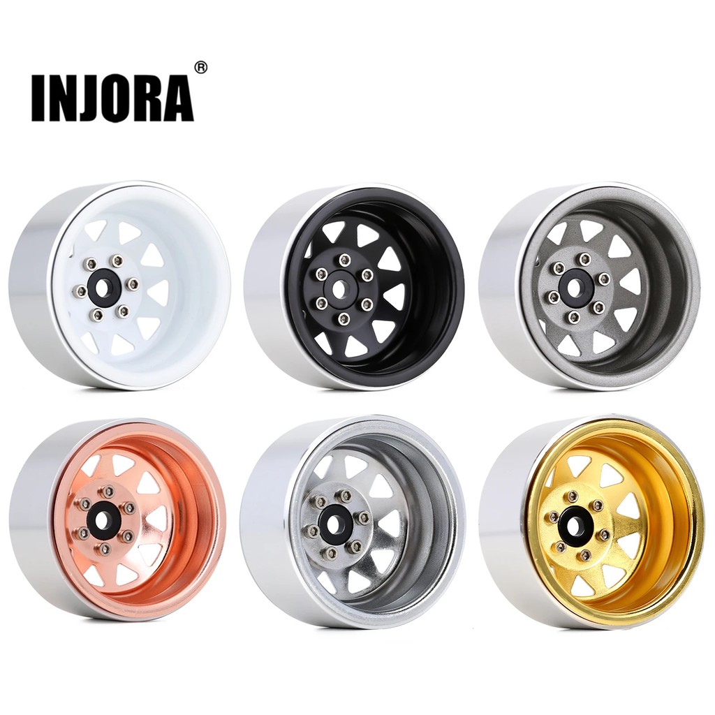 INJORA Deep Dish Offset Negatif 8.9Mm Metal 1.9 "Beadlock Wheel Rim