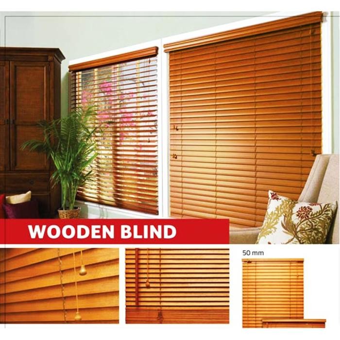 Wooden Blind - Krey Kayu - Tirai Gulung Gorden Jendela