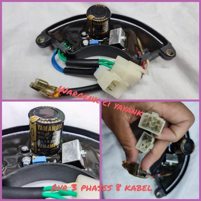Harga Murah AVR YAMAMOTO 3 PHASES 8 KABEL GENSET 5000-7000 WATT