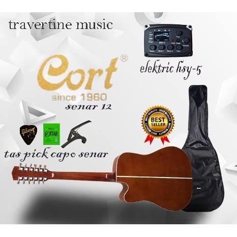Gitar Merk Cort Senar 12, Gitar Akustik Klasik Cort Senar 12 Termurah