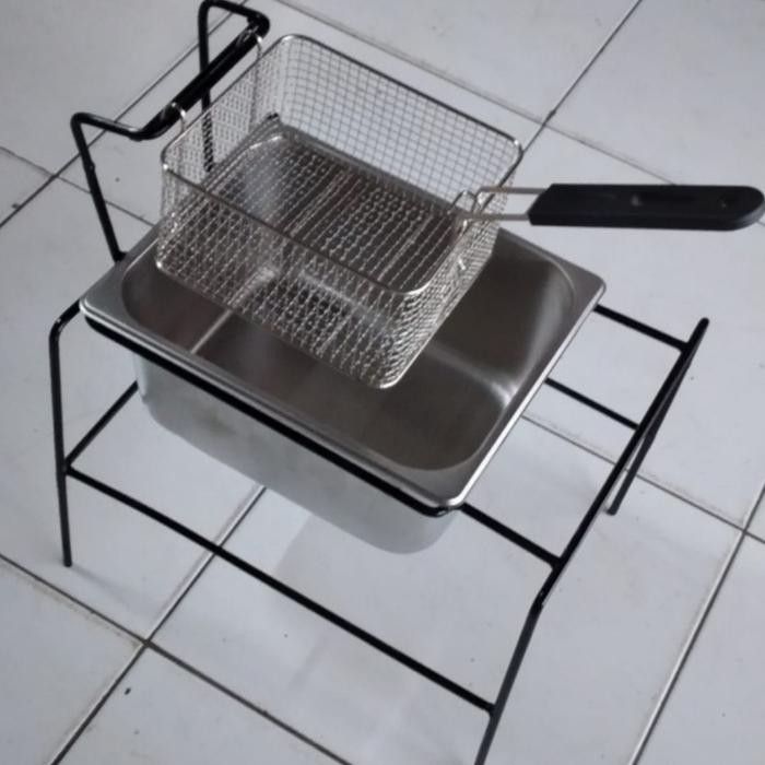 PANCI/PENGGORENGAN KOTAK PLUS SARINGAN DAN DUDUKAN NYA