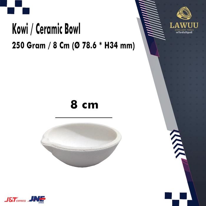 monggo] Kowi Keramik 8 cm untuk Peleburan Emas & Logam Wadah Crucible Tahan Panas - Kapasitas 250