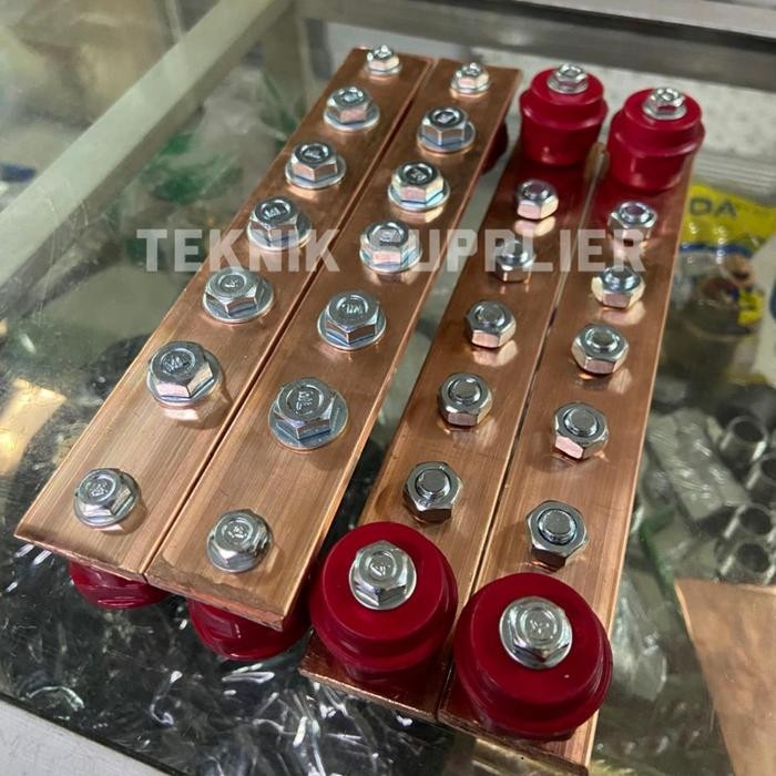 busbar tembaga m x 50mm x 200mm baut M10 tinggal pakai