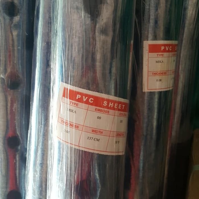 Plastik Bening Tebal Roll / Plastik Mika 0,08 / Plastik Sampul Buku