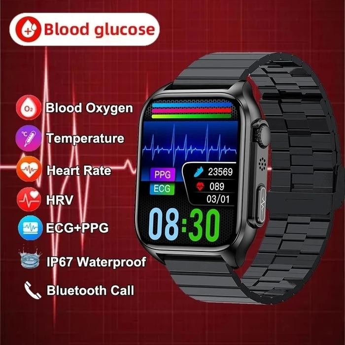 Noninvasive Blood Glucose Smart Watch ECG+PPG Blood Pressure Meter