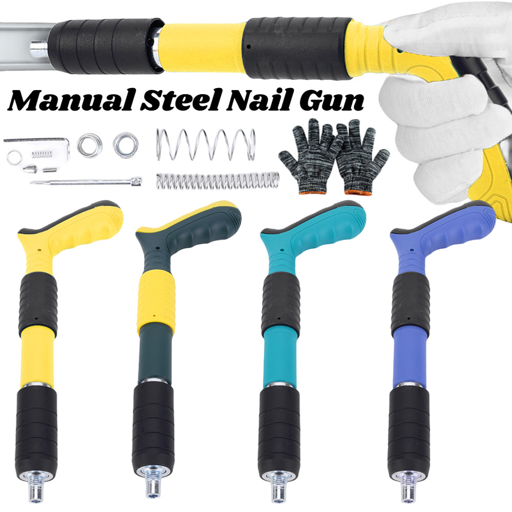 Manual Steel Nail Gun Pneumatic Air Nailer Gun Adjustable Wall