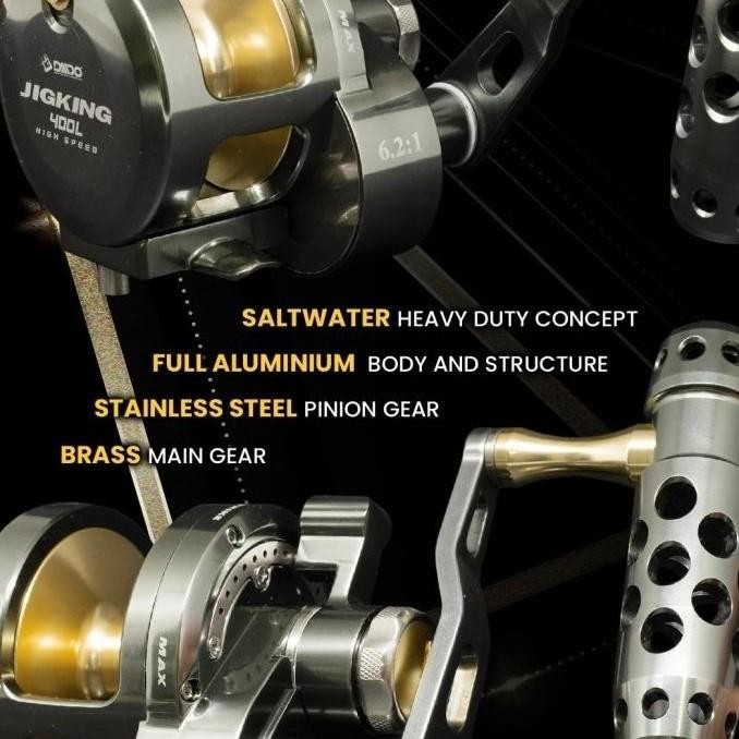 Bagus Reel Daido Jigking Overhead Highspeed Metal Body 200L 300L & 400L Mbp