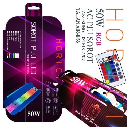 Expert Lampu sorot LED 50watt RGB warna warni + remot
