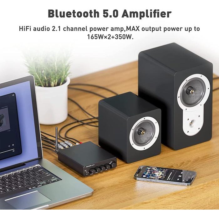 Fosi Audio BT30D BT30 D BT 30D Hi-Fi Bluetooth Receiver Amplifier