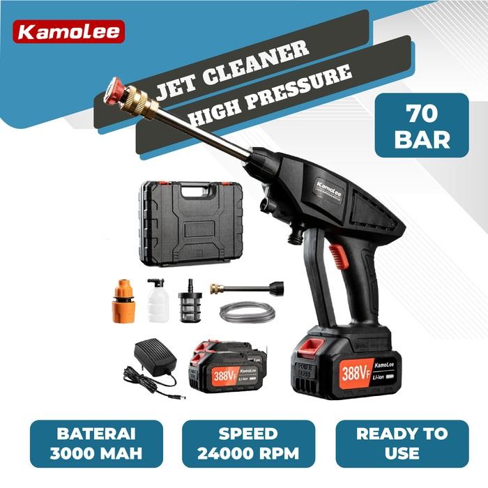 Kamolee Jet Cleaner Cordless Portable Alat Cuci Mobil Air Jet