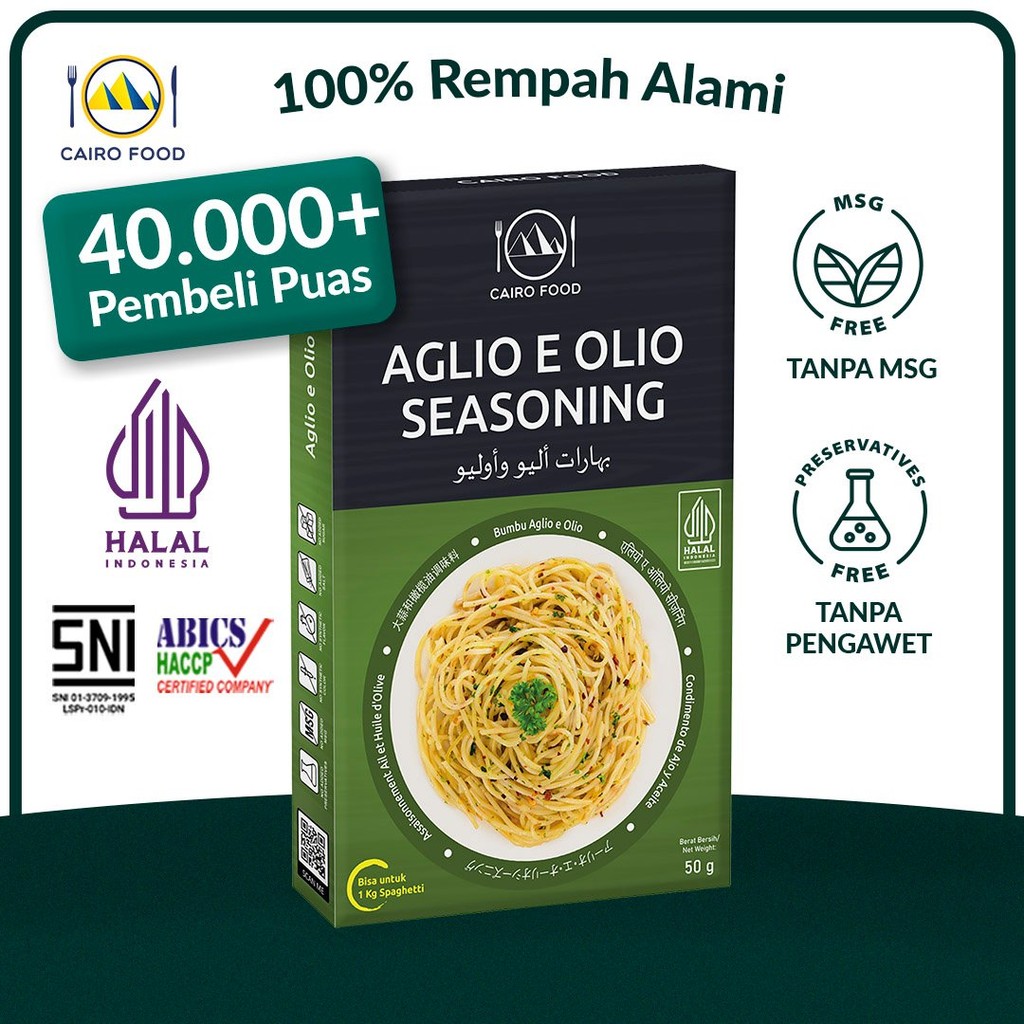 

Bumbu Aglio e Olio Spice Mix Sehat - Cairo Food