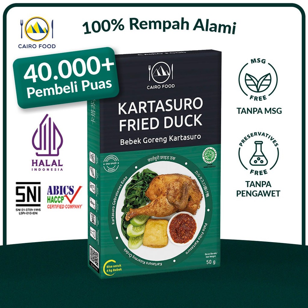 

Bumbu Bebek Goreng Kartasuro Spice Mix Sehat - Cairo Food