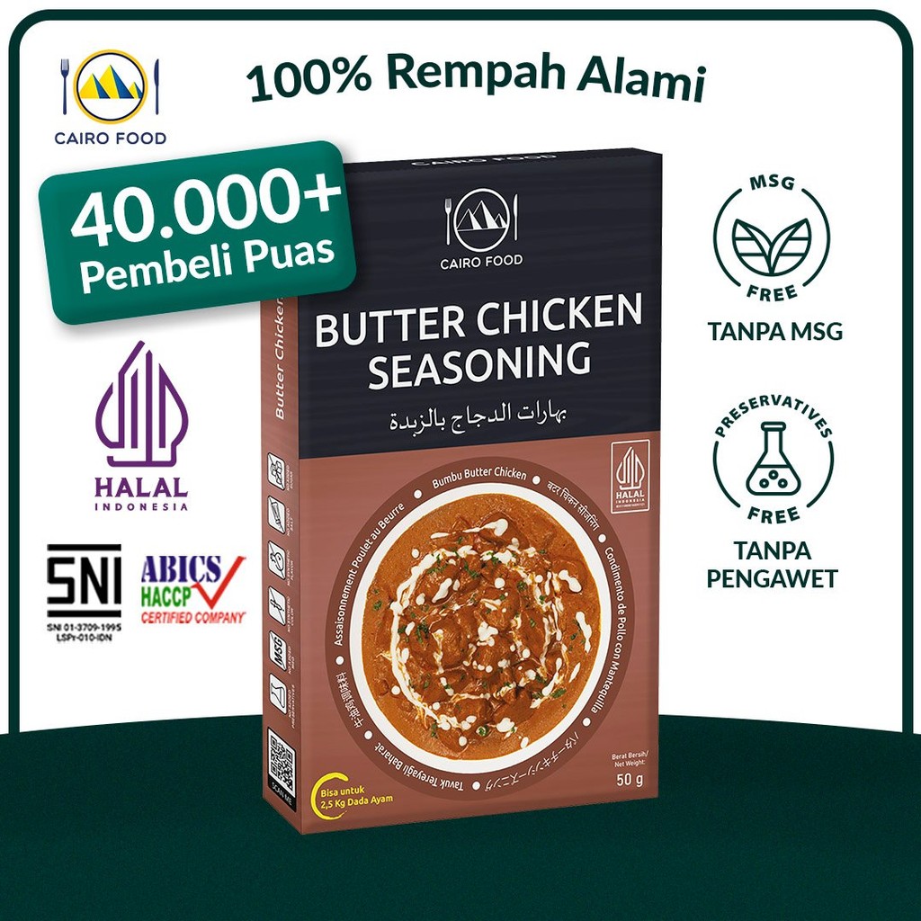 

Bumbu Butter Chicken Spice Mix Sehat - Cairo Food