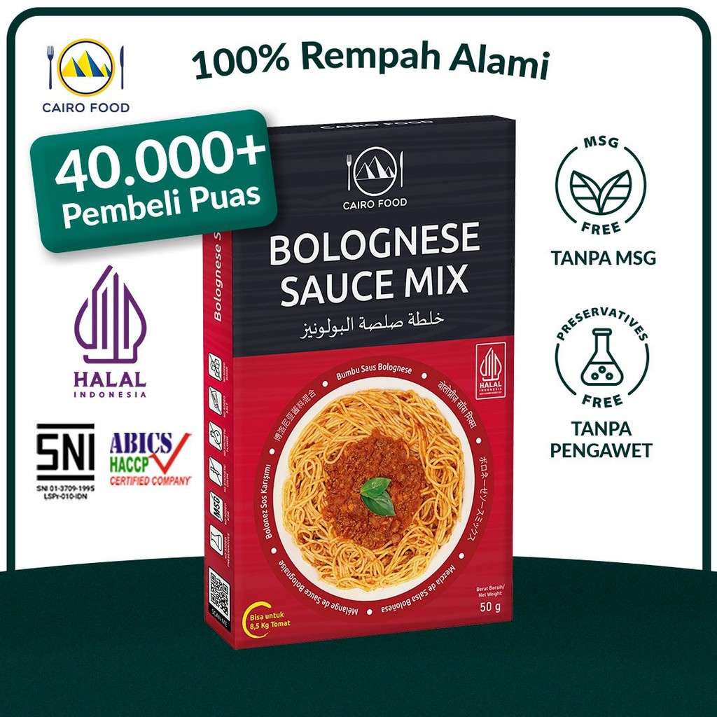 

Bumbu Saus Bolognese Spice Mix Sehat - Cairo Food