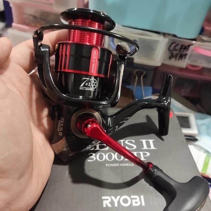 Paling Murah Reel Spinning Ryobi Zeus Ii 1000 2000 3000 4000Hp Power Handle Merah