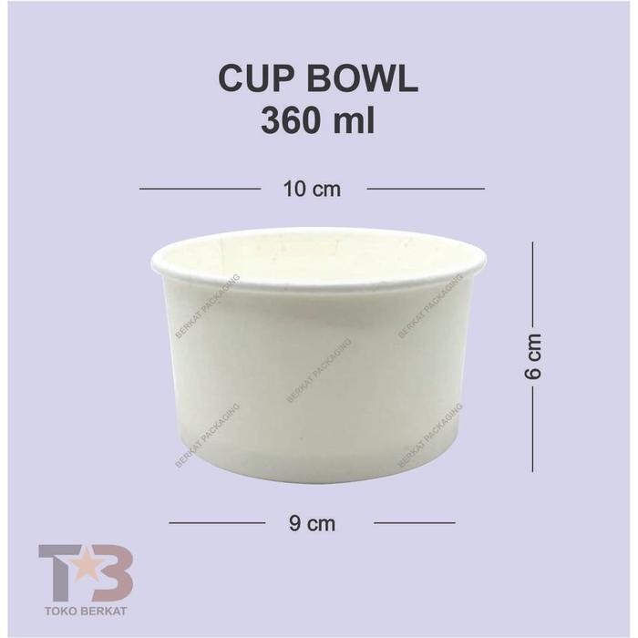 Cup Bowl 360Ml 12Oz Starpack / Paper Bowl 360Ml 12Oz / Mangkuk Kertas